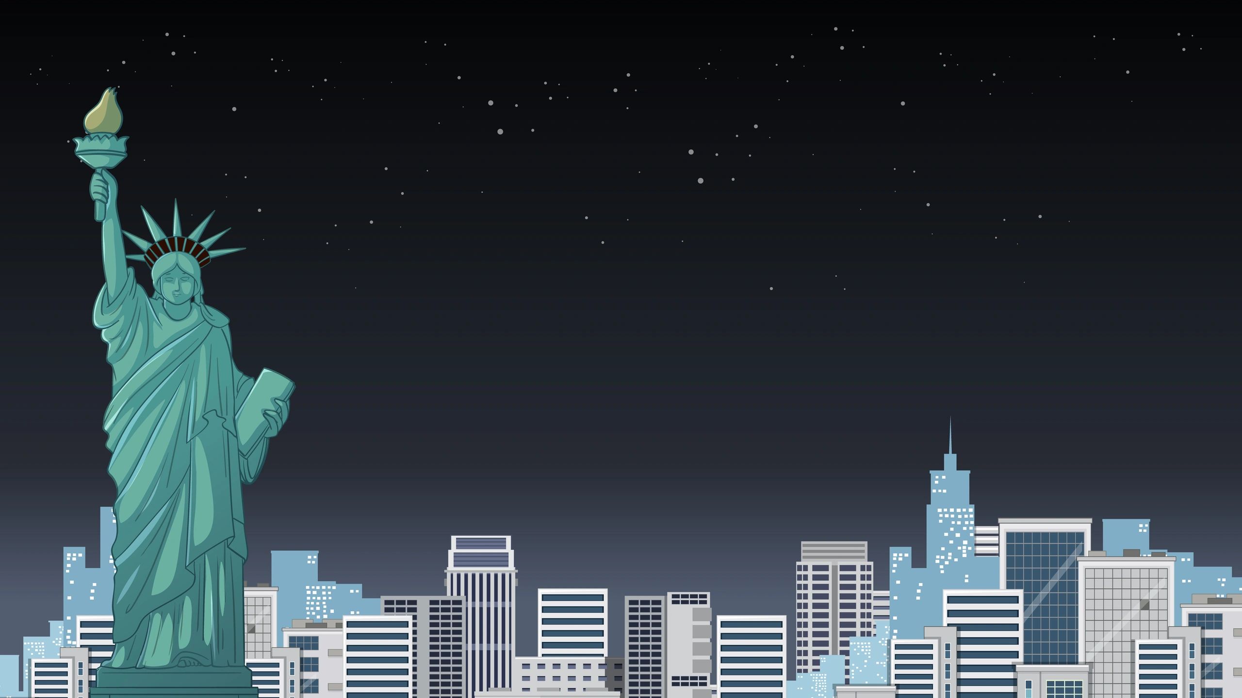 Illustrated city skyline representing the world of Oz